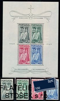 Portugalsko známky Mi 0702-5+Bl.12