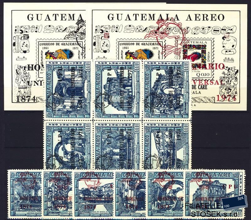 Guatemala známky Mi 979-84 ab + Bl. 16 ab