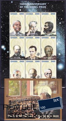 Ghana známky Mi 2265-73 TL+Bl.286