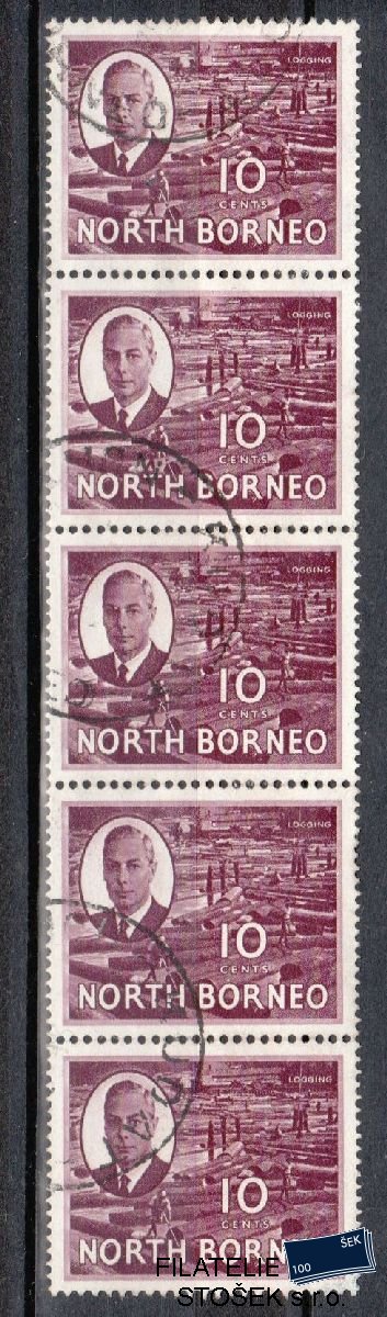 North Borneo známky Mi 283 5 páska