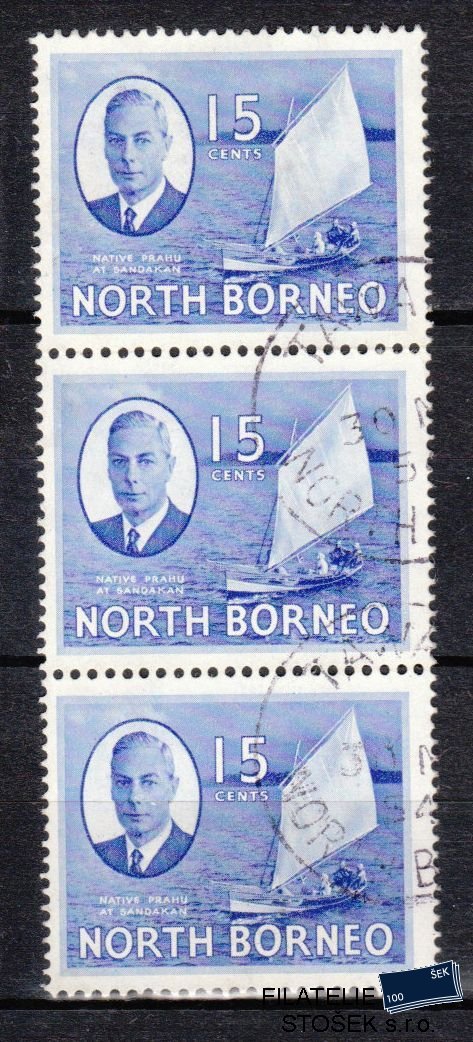 North Borneo známky Mi 284 3 páska