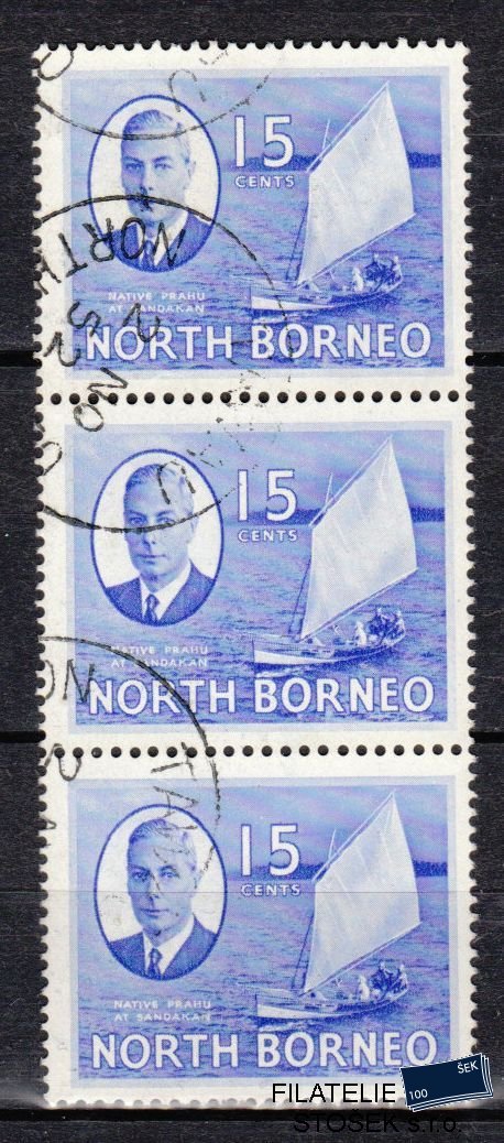 North Borneo známky Mi 284 3 páska