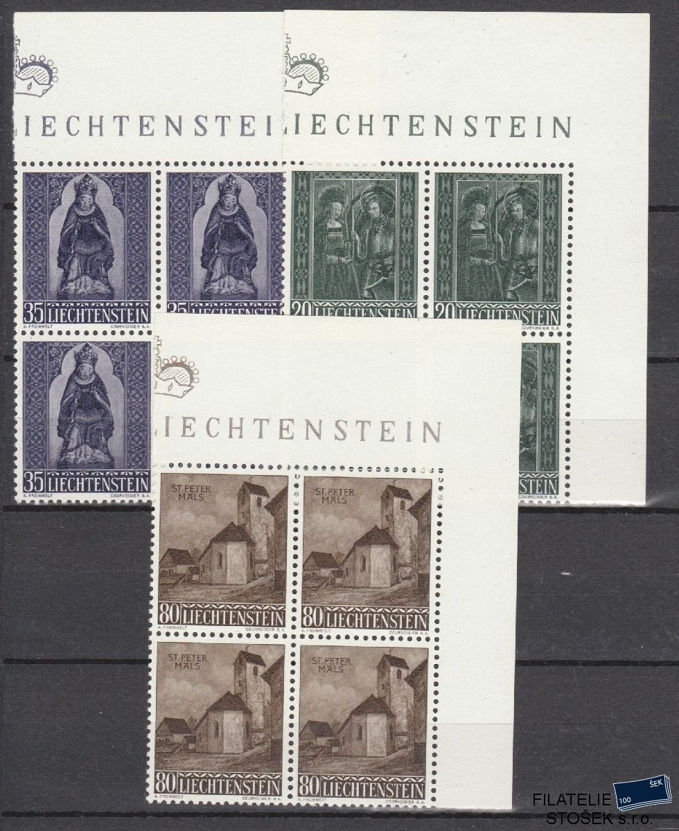 Liechtenstein známky Mi 374-76 4 Blok