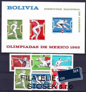 Bolivia známky Mi 0793-8+Bl.27