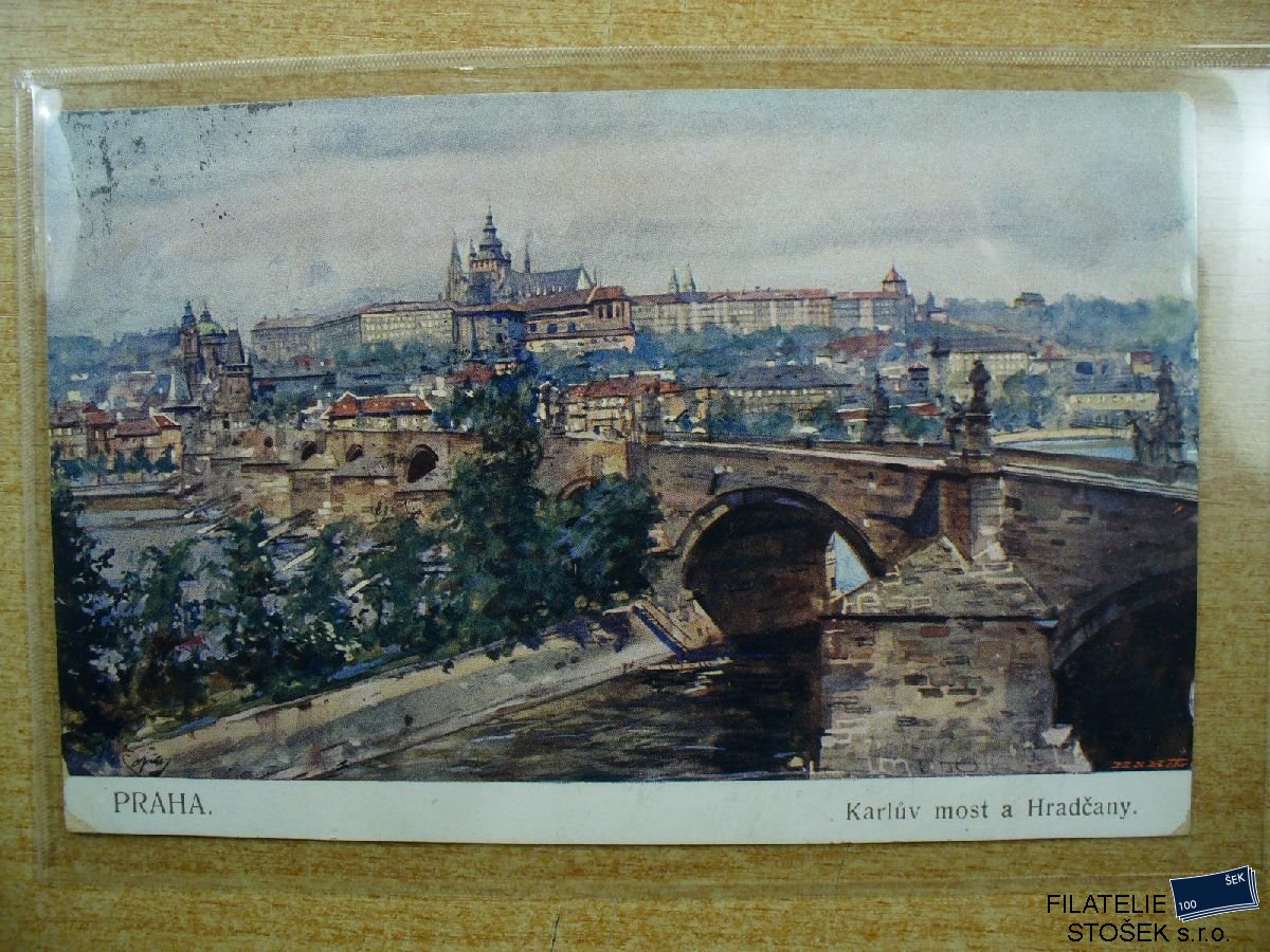 Praha -  Barevná pohlednice