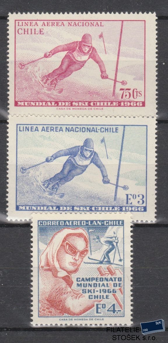 Chile známky Mi 645-47 - Sport