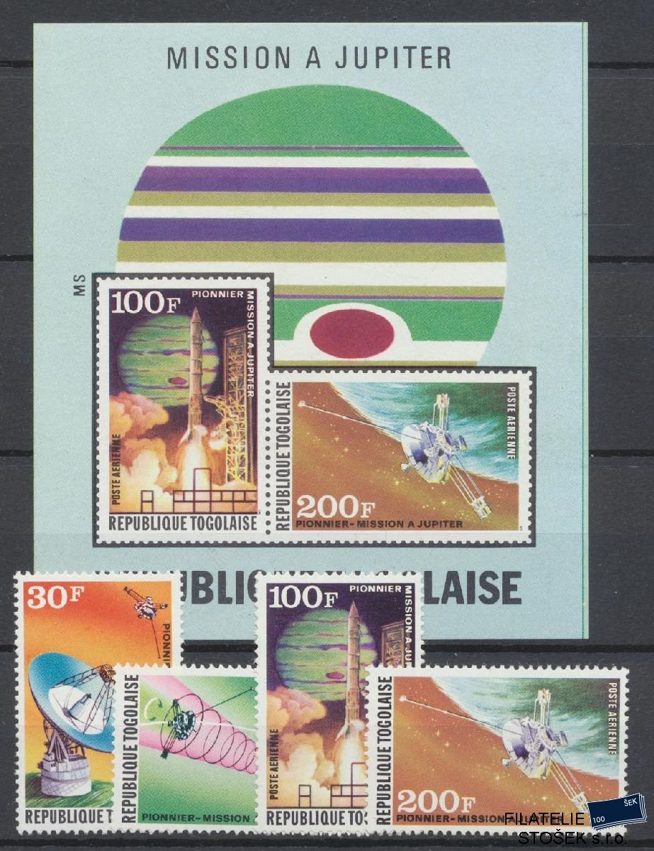 Togo známky Mi 1047-50 + Bl 86 - Kosmos