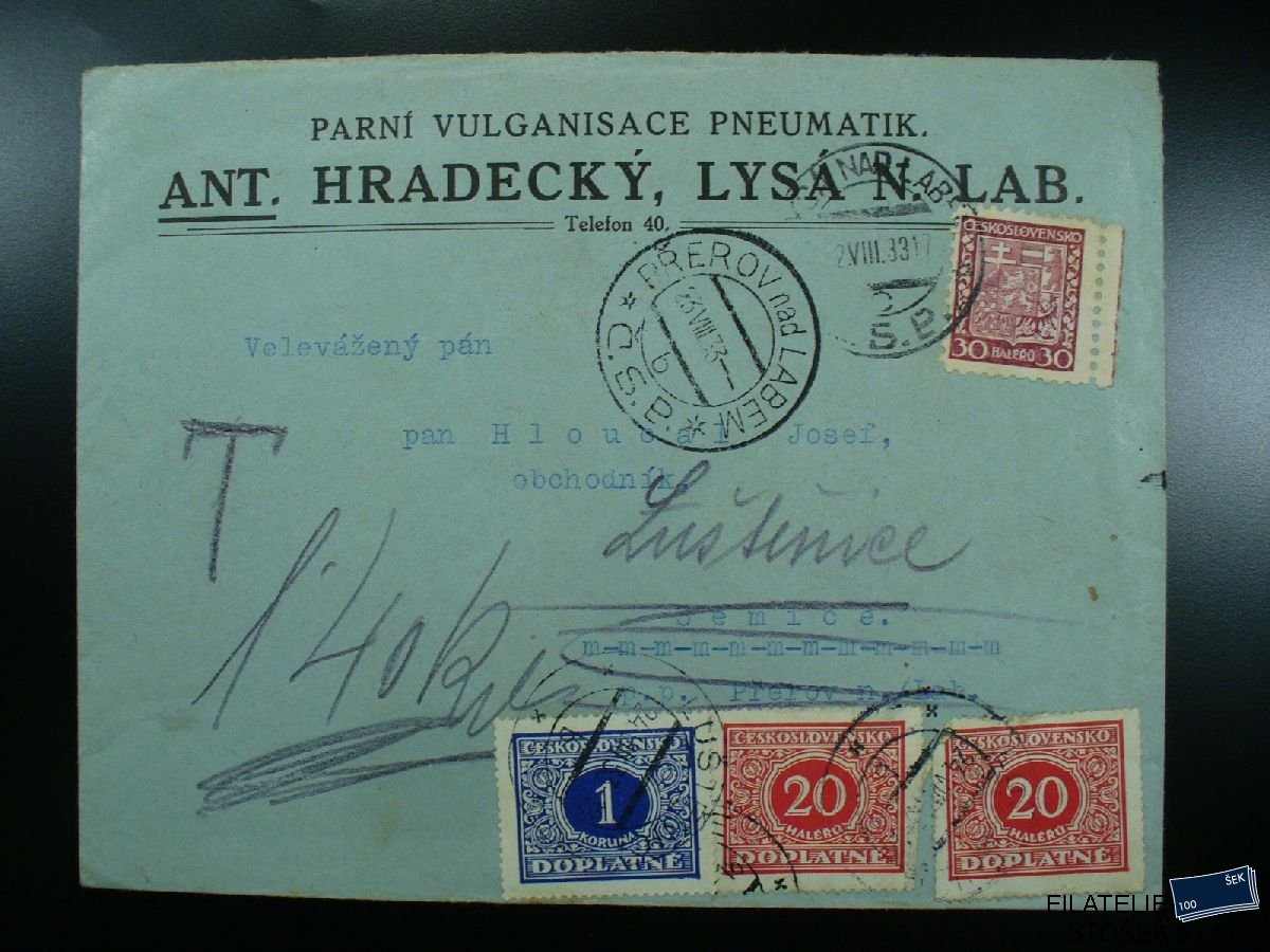 ČSR I celistvost - 252, DL57,DL62 - Lysá n Labem - Přerov n. Labem - Vulganizace pneumatik