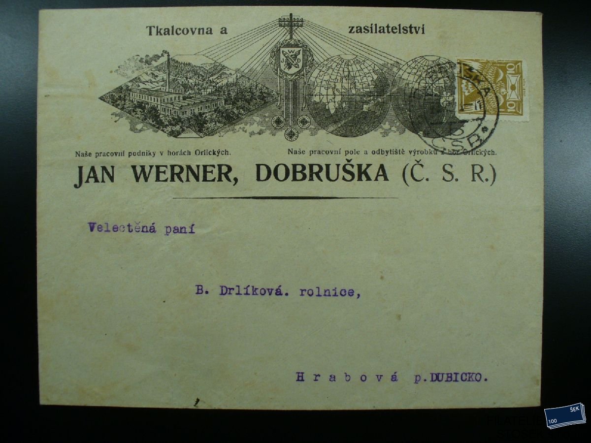 ČSR I celistvost - 146 - Dobruška - J. Werner Tkalcovna