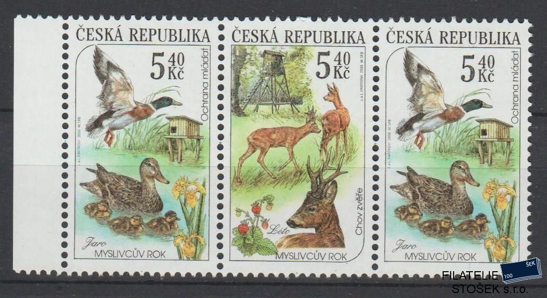 Česká republika známky 271-272 3 Páska - DV 11/2 Ryska u ocasu Kachny