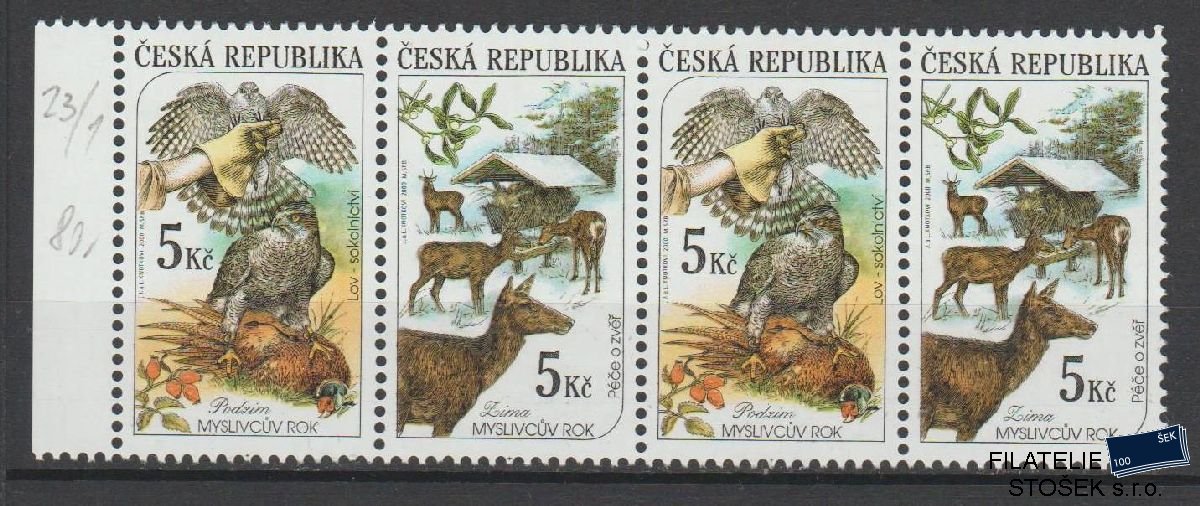 Česká republika známky 273-274 4 Páska - DV 23/1