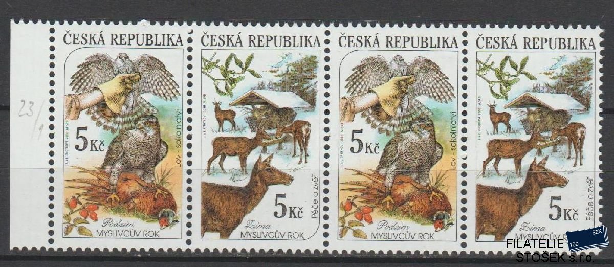 Česká republika známky 273-274 4 Páska - DV 23/1