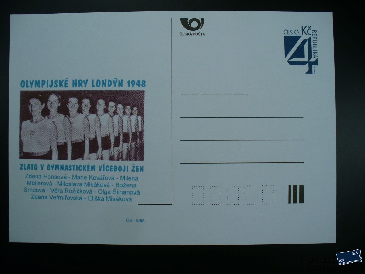 ČR CDV Soukromé přítisky - OH Londýn 1948 - Gymnastika