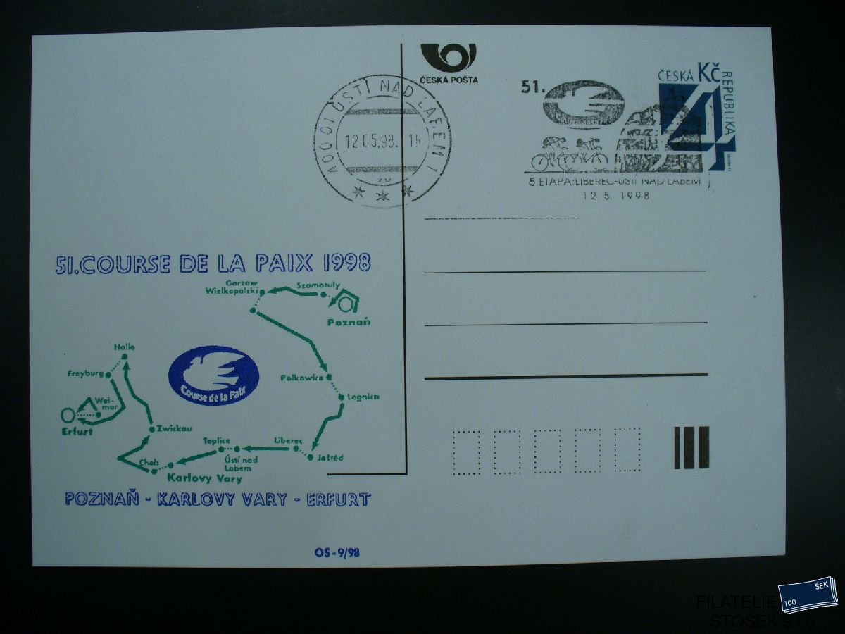 ČR CDV Soukromé přítisky - Course de la paix 1998