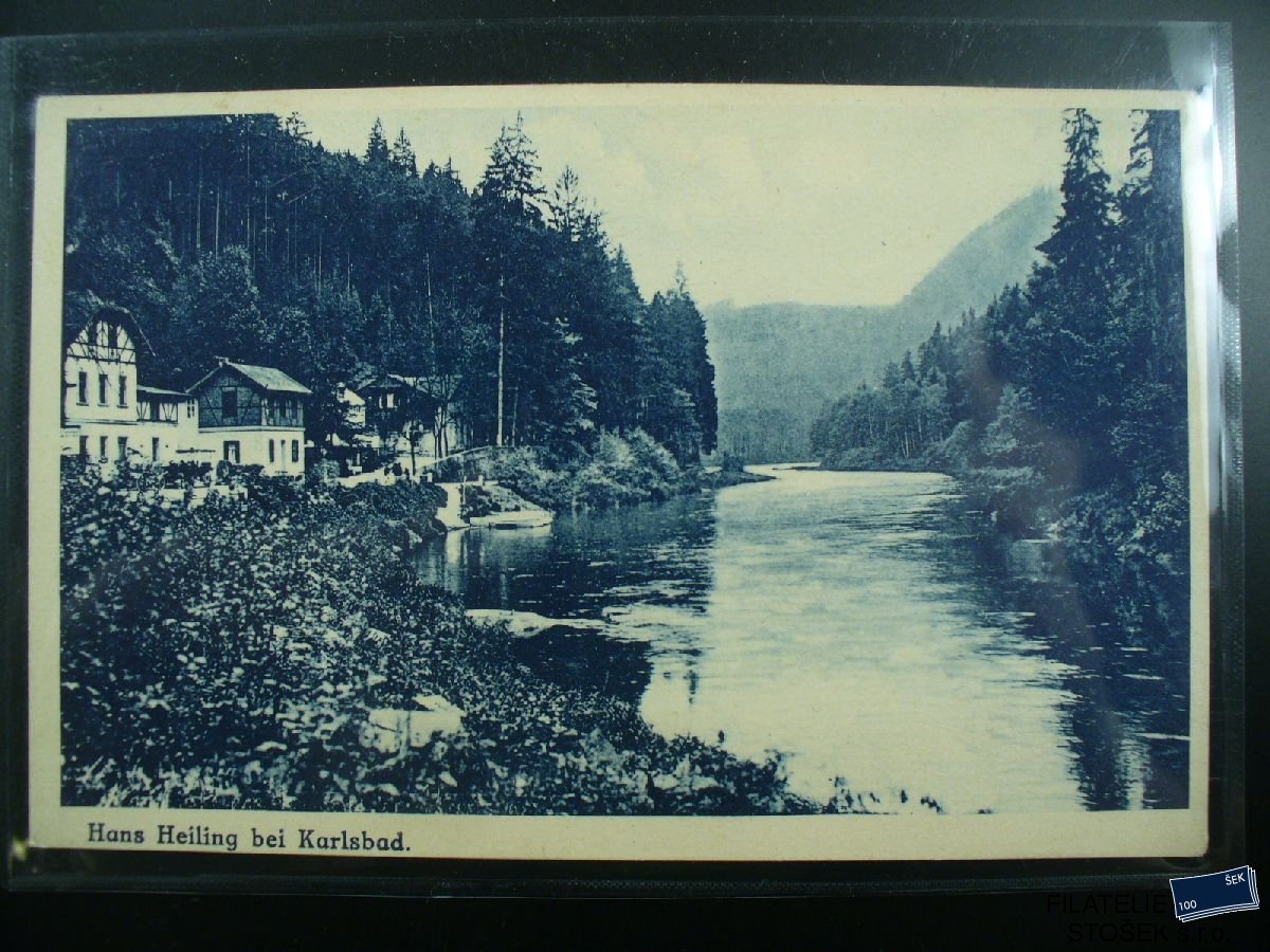 Námětová pohlednice - Reklamy - Restaurace u Svatošských skal Karlovy Vary