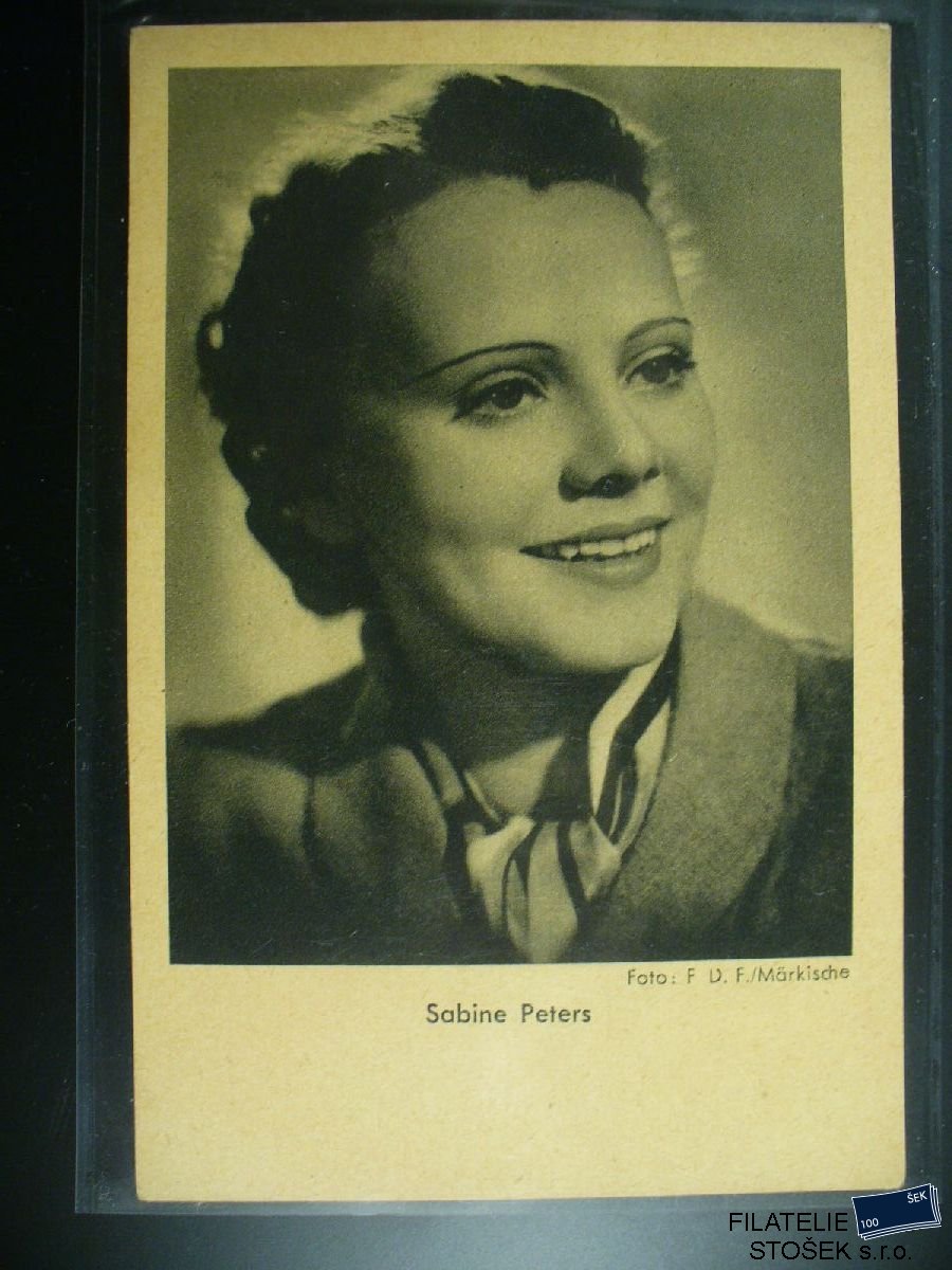 Námětová pohlednice - Herci - Sabrine Peters