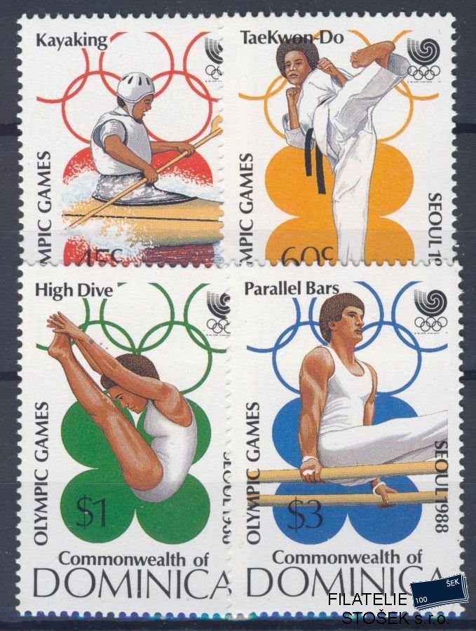 Dominica známky Mi 1081-84 - Olympijády