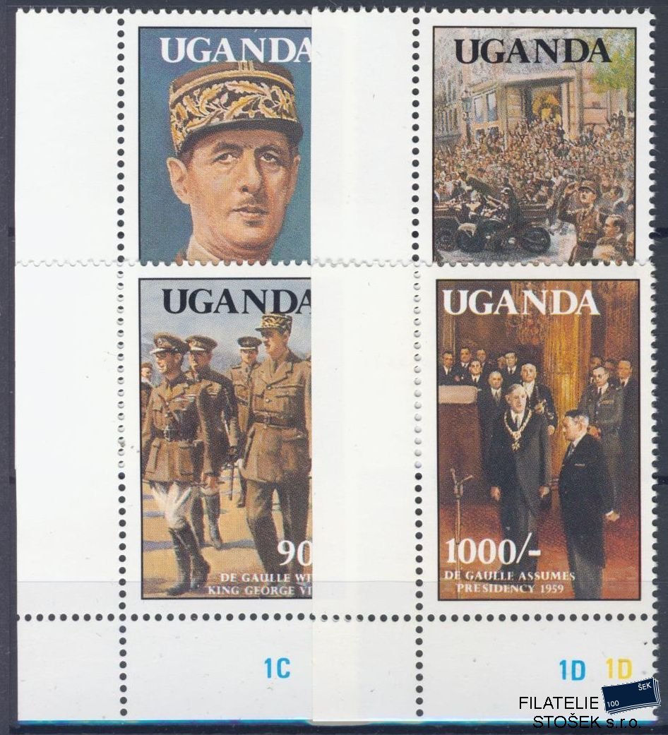 Uganda známky Mi 940,41,42,47 - NK