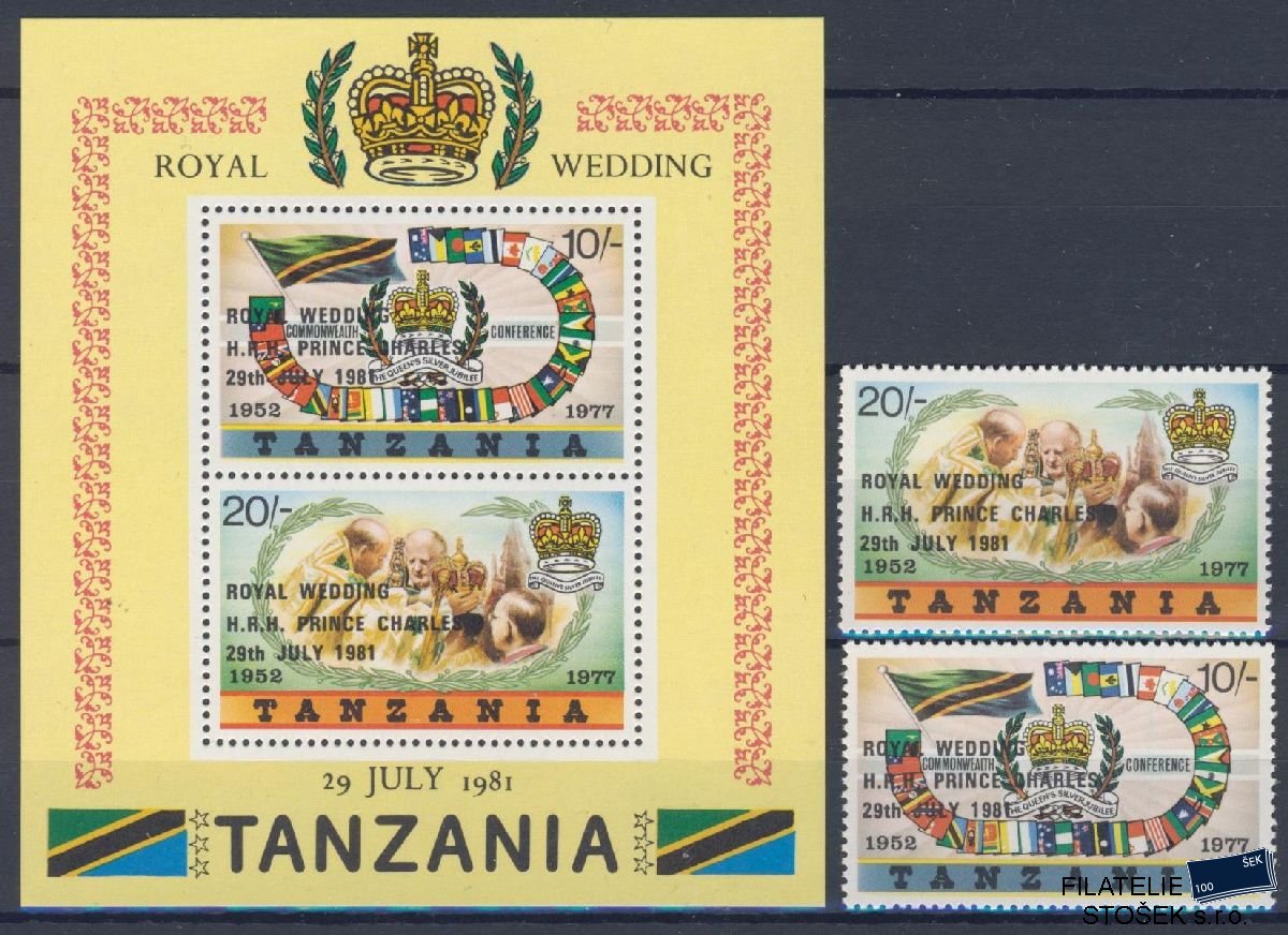 Tanzania známky Mi 179-80 + Bl 24