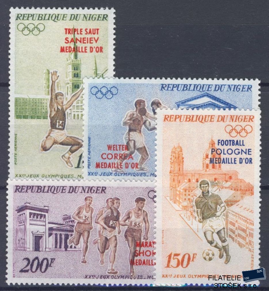 Niger známky Mi 348-51 - OH 1972