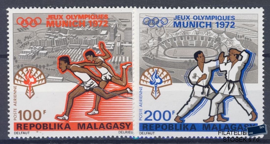 Madagaskar známky Mi 662-63 - OH 1972