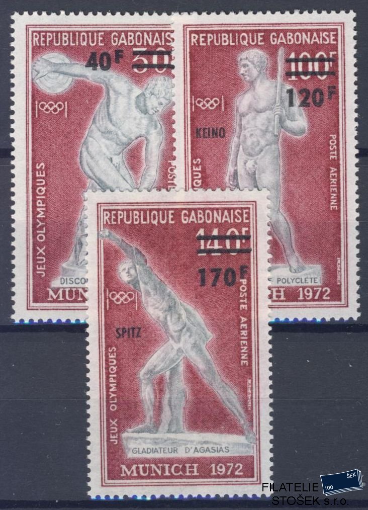 Gabon známky Mi 489-91 - OH 1972