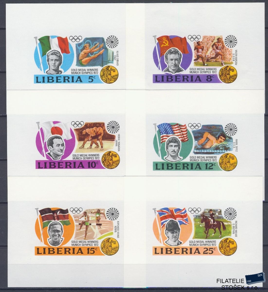 Liberia známky Mi 855-60 Bloky - OH 1972