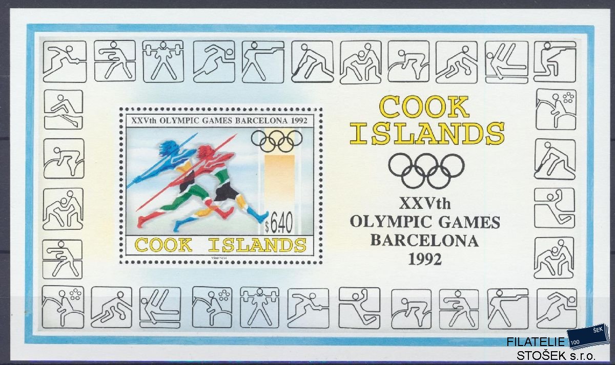 Cook Islands známky Mi Blok 204 - OH 1992